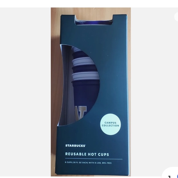 Starbucks Other - Starbucks University of Washington Huskies (Dawgs) Reusable Hot Cups Set NEW